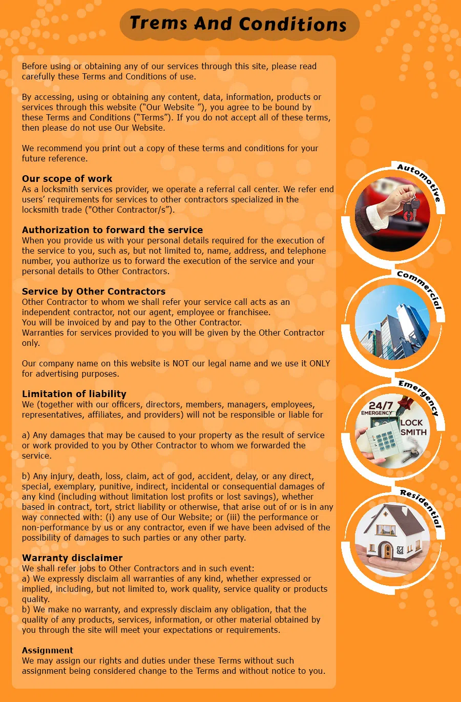 Locksmith Service Washington DC Washington, DC 202-715-1348 - TermsAndCondition-13